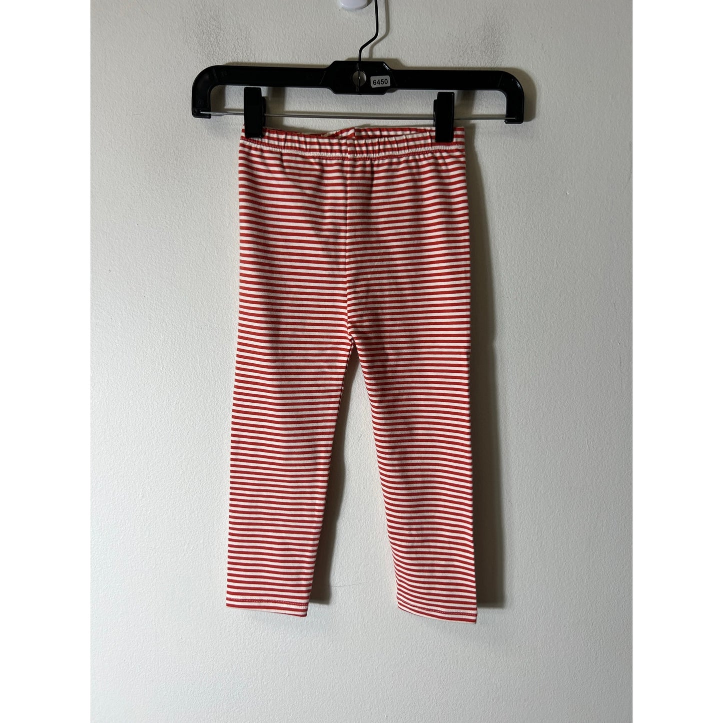 Hanna Andersson Orange White Leggings Sz 3