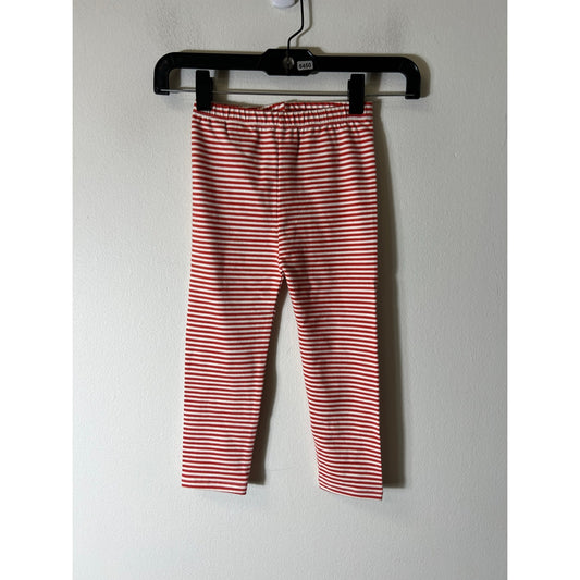 Hanna Andersson Orange White Leggings Sz 3