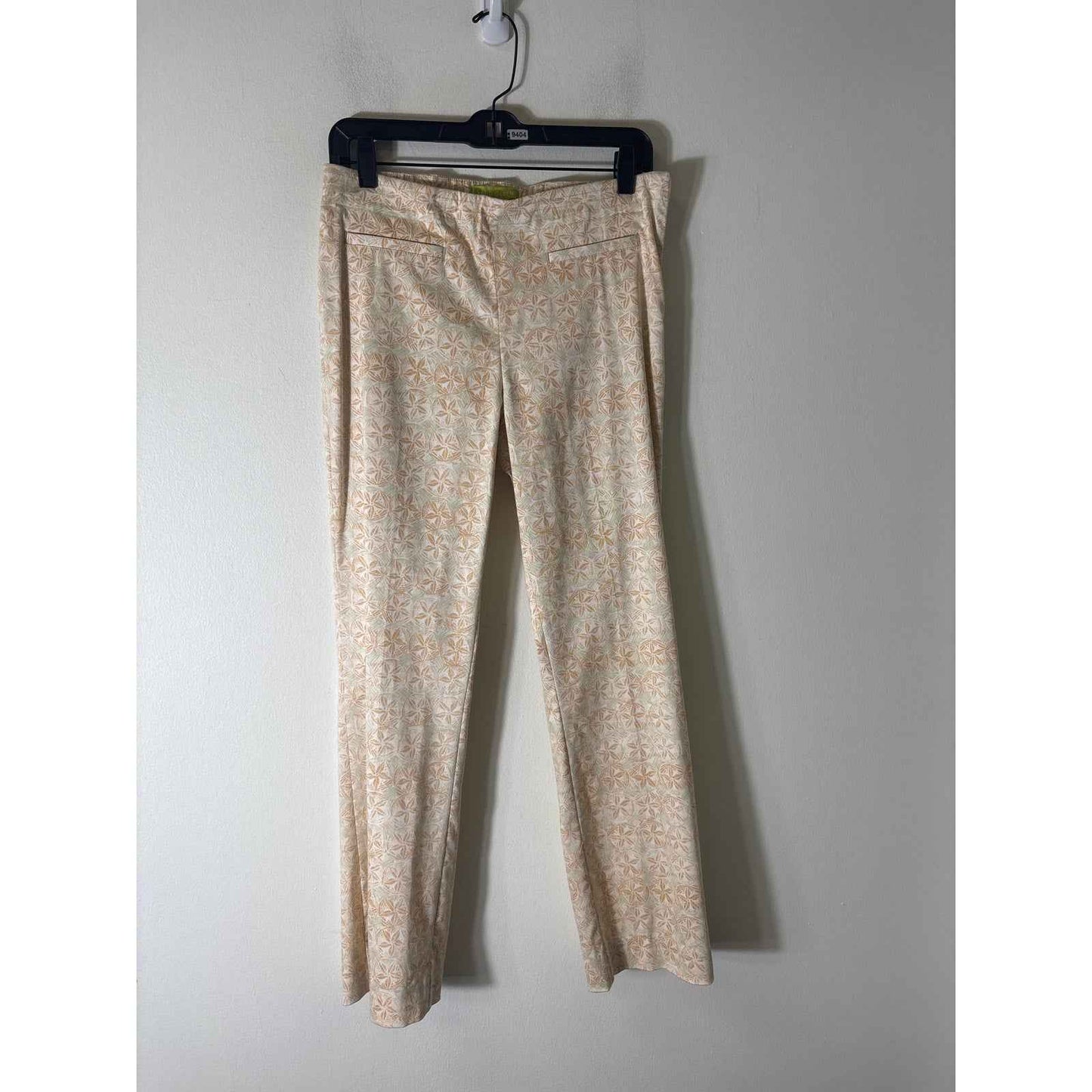 Sigrid Olsen Off white&tan Print Pants Sz 4