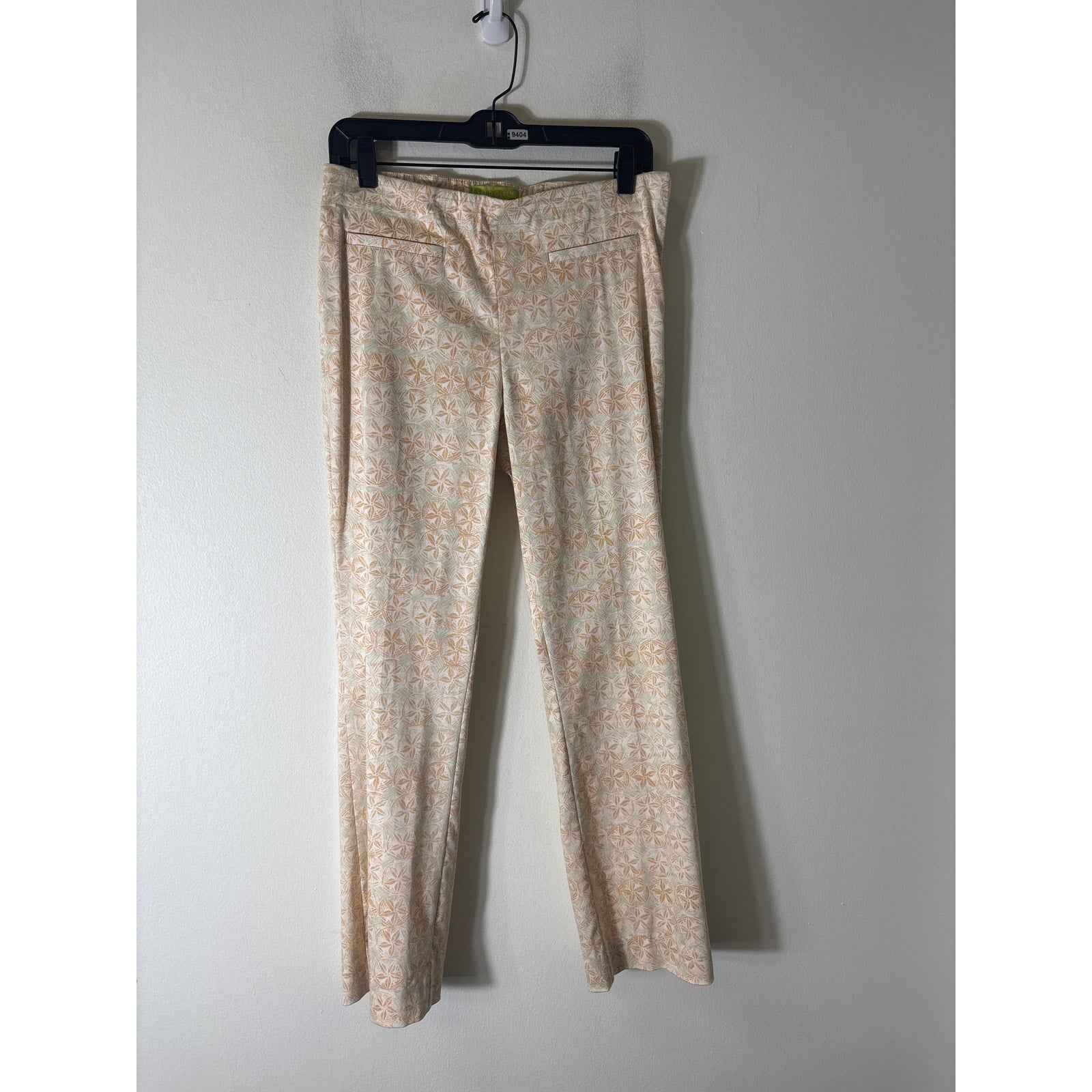 Sigrid Olsen Off white&tan Print Pants Sz 4