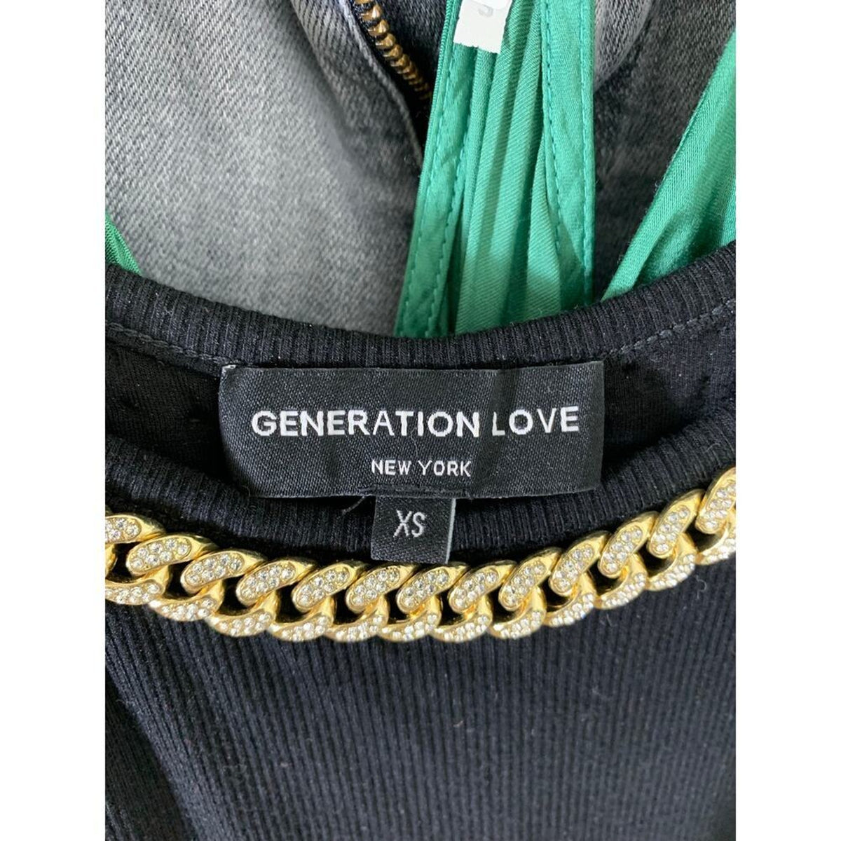 Generation Love Black Ribbed Sleeveless Midi Dress XS