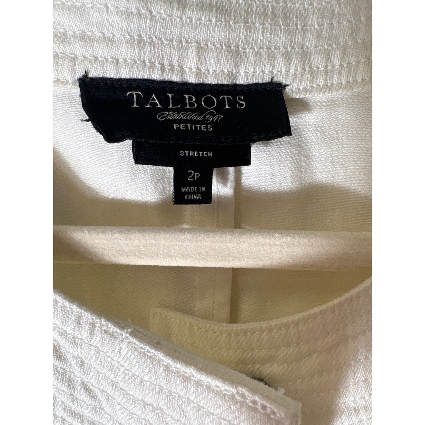 Talbots Petites Off White Jean Jacket Sz 2p
