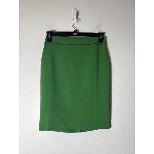 NWT Ann Taylor Bright Green Knee Length Pencil Skirt Sz 0