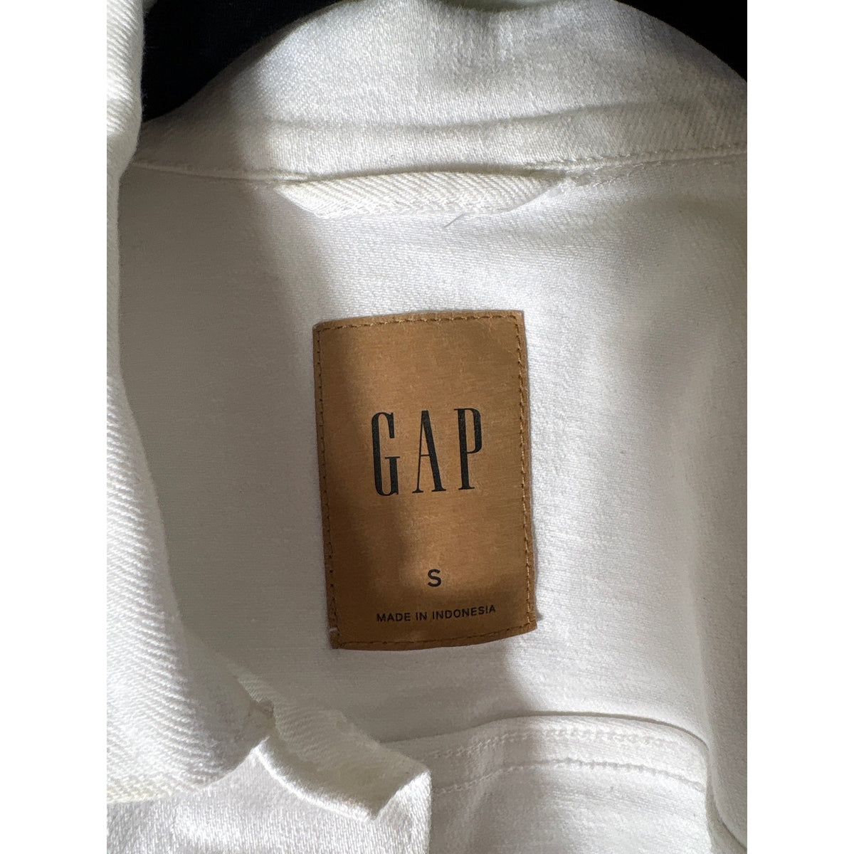 Gap Crisp White Long Sleeve Cropped Denim Jacket Sz S