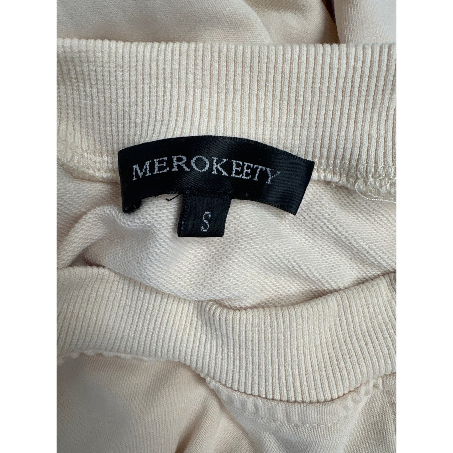 Merokeety Cream Sweat Shorts Set Sz S