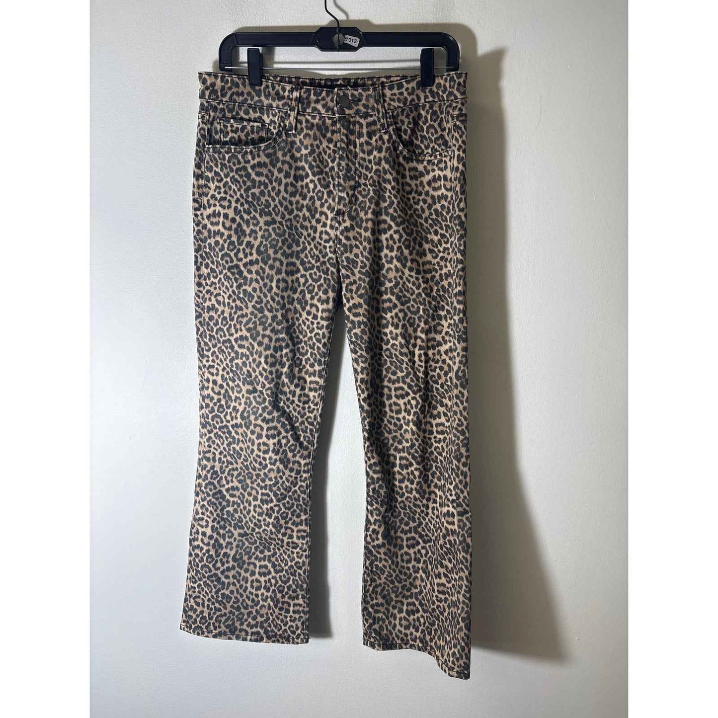 Joe's Brown Cheetah Print "The Callie" High Rise Cropped Boot Sz 29