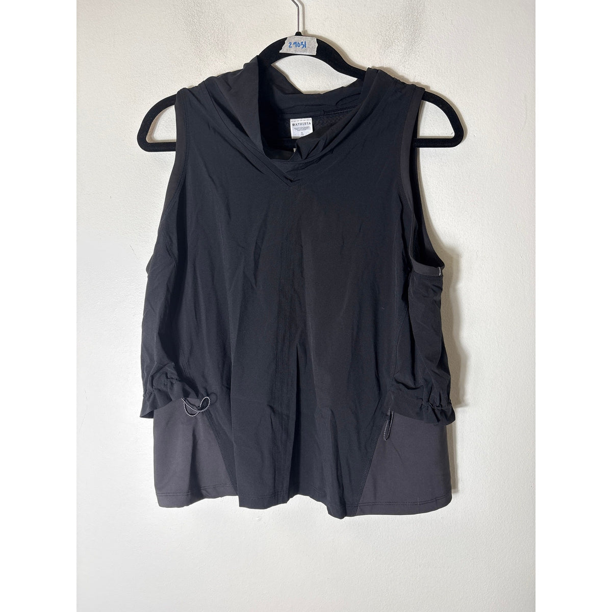 NWT Athleta Black Sleeveless Athletic Top with Side Cut Outs Sz XL