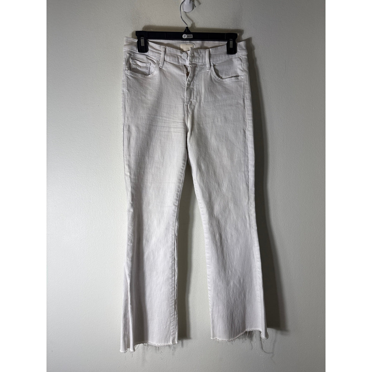 Mother White The Weekender Fray Denim Jeans Sz 28