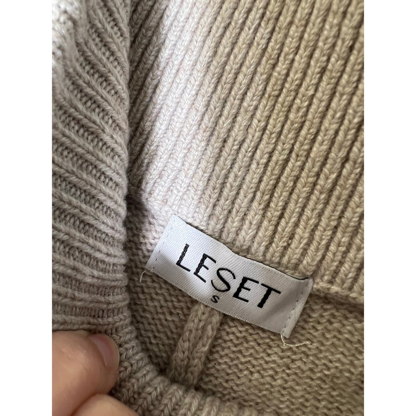 Leset Light Brown Cashmere Blend Sweater Pull on Pants Sz S