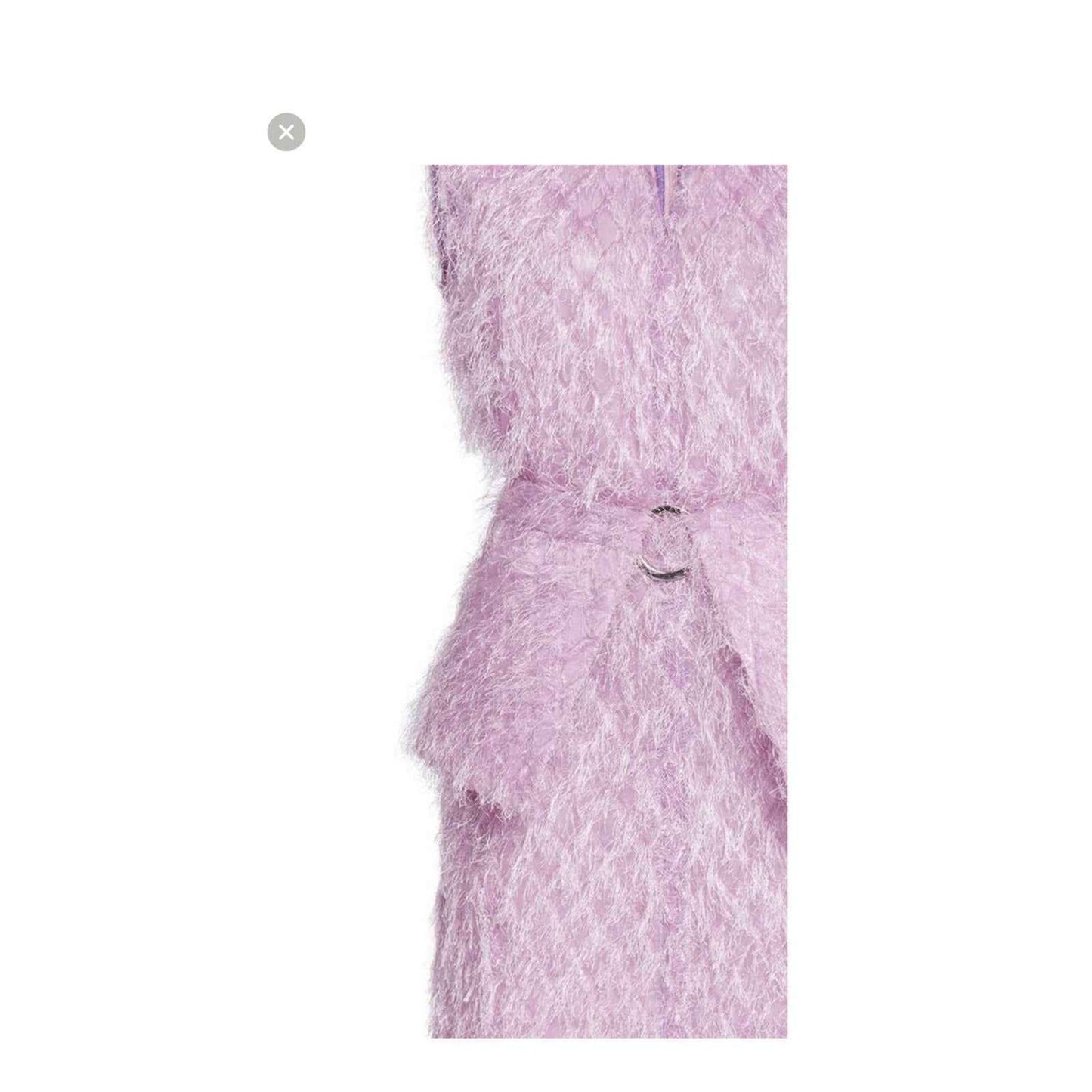 NWT Thebe Magugu Lilac Tinsel Keyhold Midi Sleeveless Dress Sz S