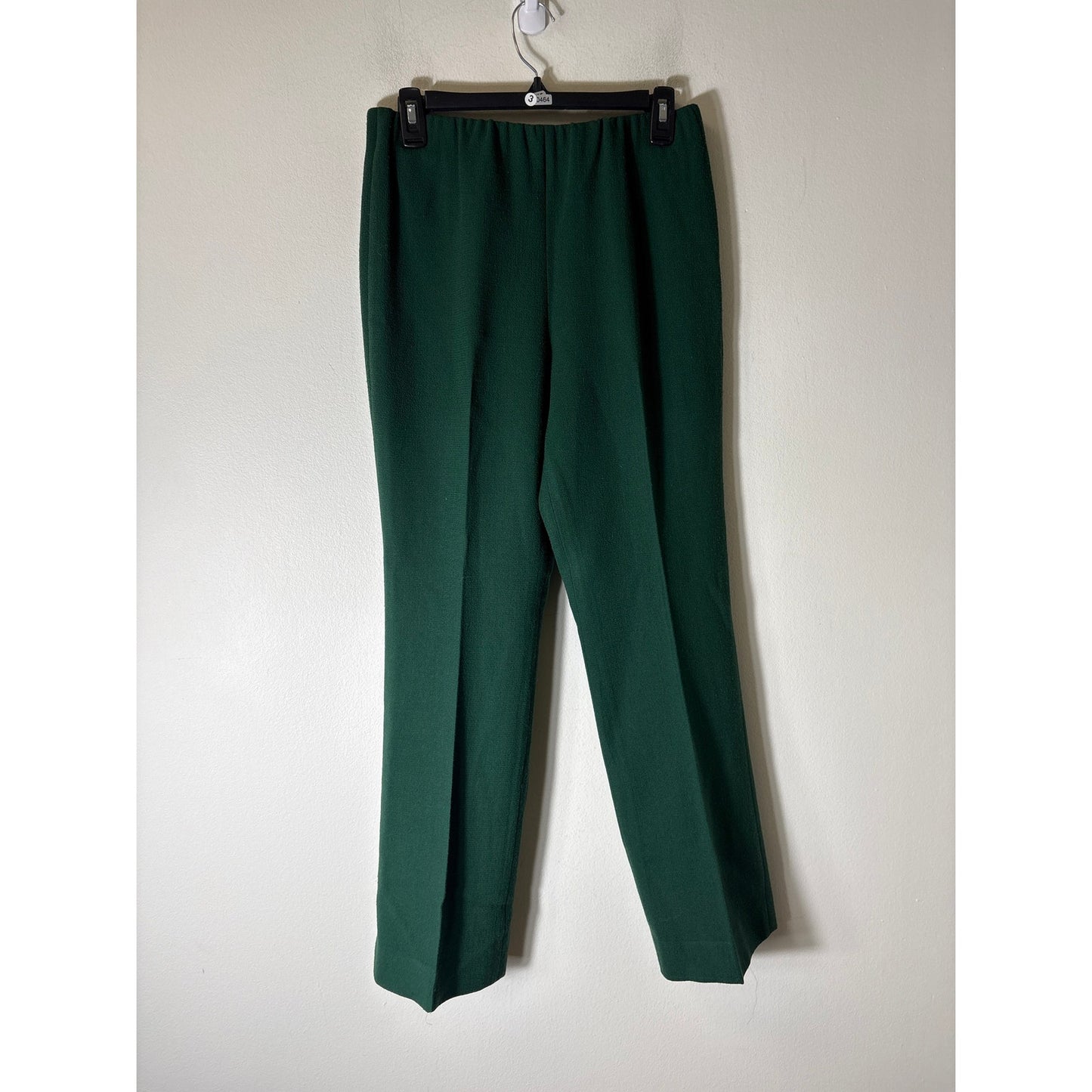 Ann Mashburn Dark Green Wool Pull On Pants Sz M