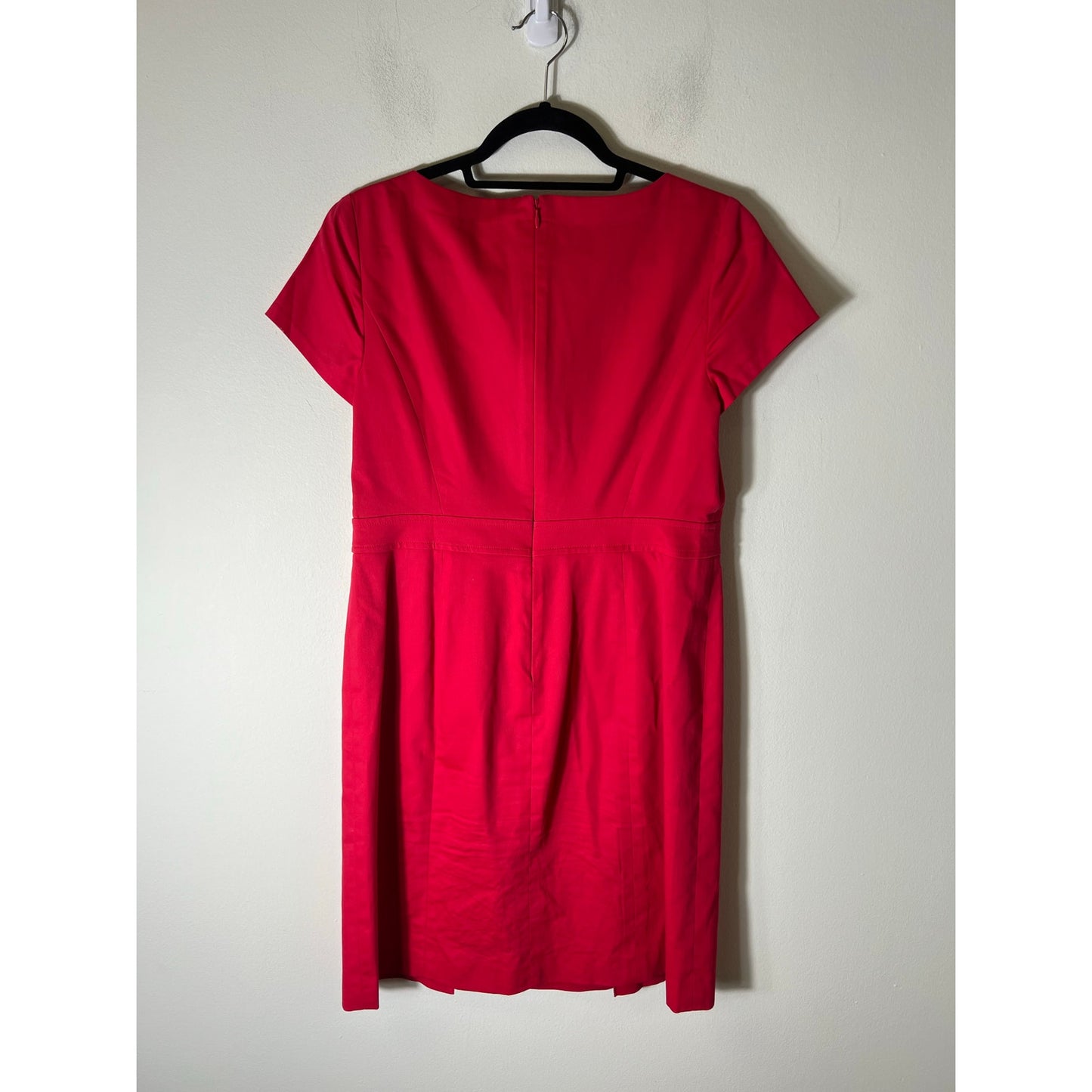 Talbots Deep Pink Cap Sleeve Midi Dress Sz 8P
