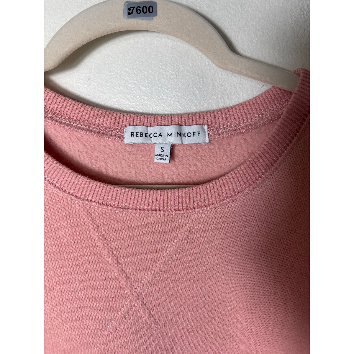 Rebecca Minkoff Blush Puff Sleeve Sweatshirt Sz S