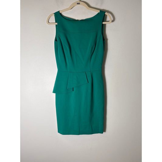 Antonio Melani Bright Green Knee Length Peplum Sheath Dress Sz 0