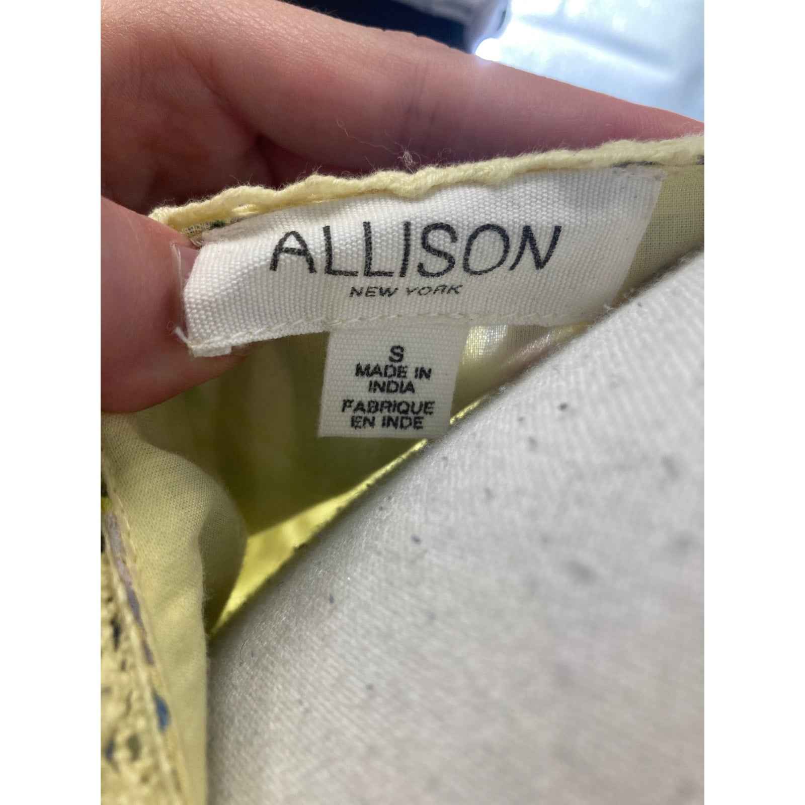 Allison Yellow Floral Mini Dress Sz S