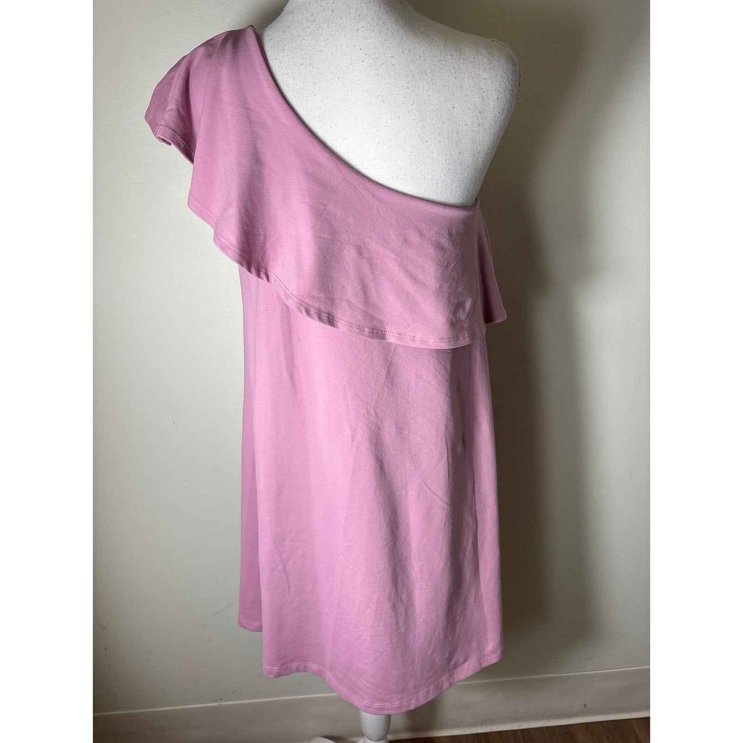 Susana Monoco Pinkish Purple One Shoulder Ruffle Mini Dress Sz S