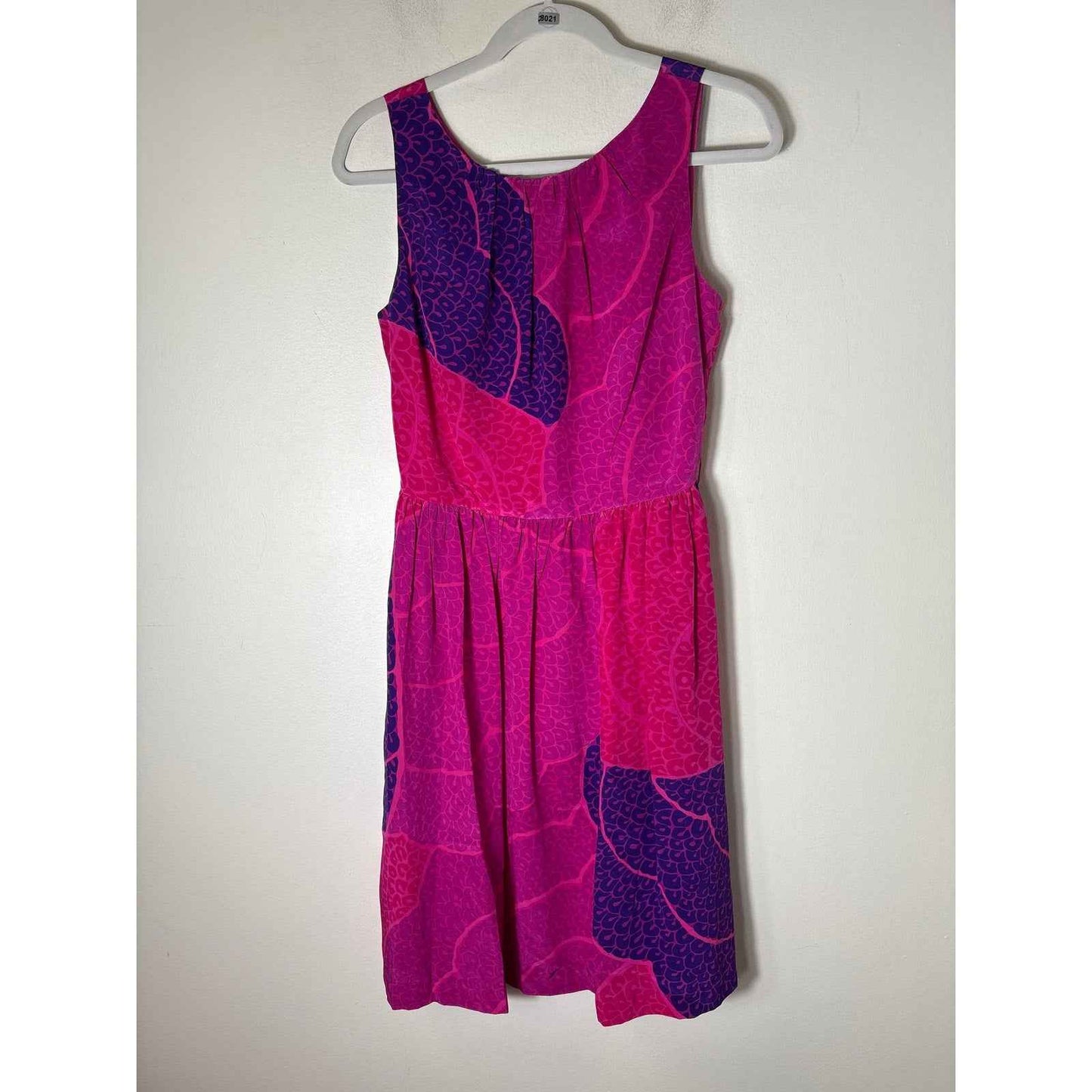 Trina Turk Hot Pink Purple Sleeveless Silk Knee Length Dress Sz 6