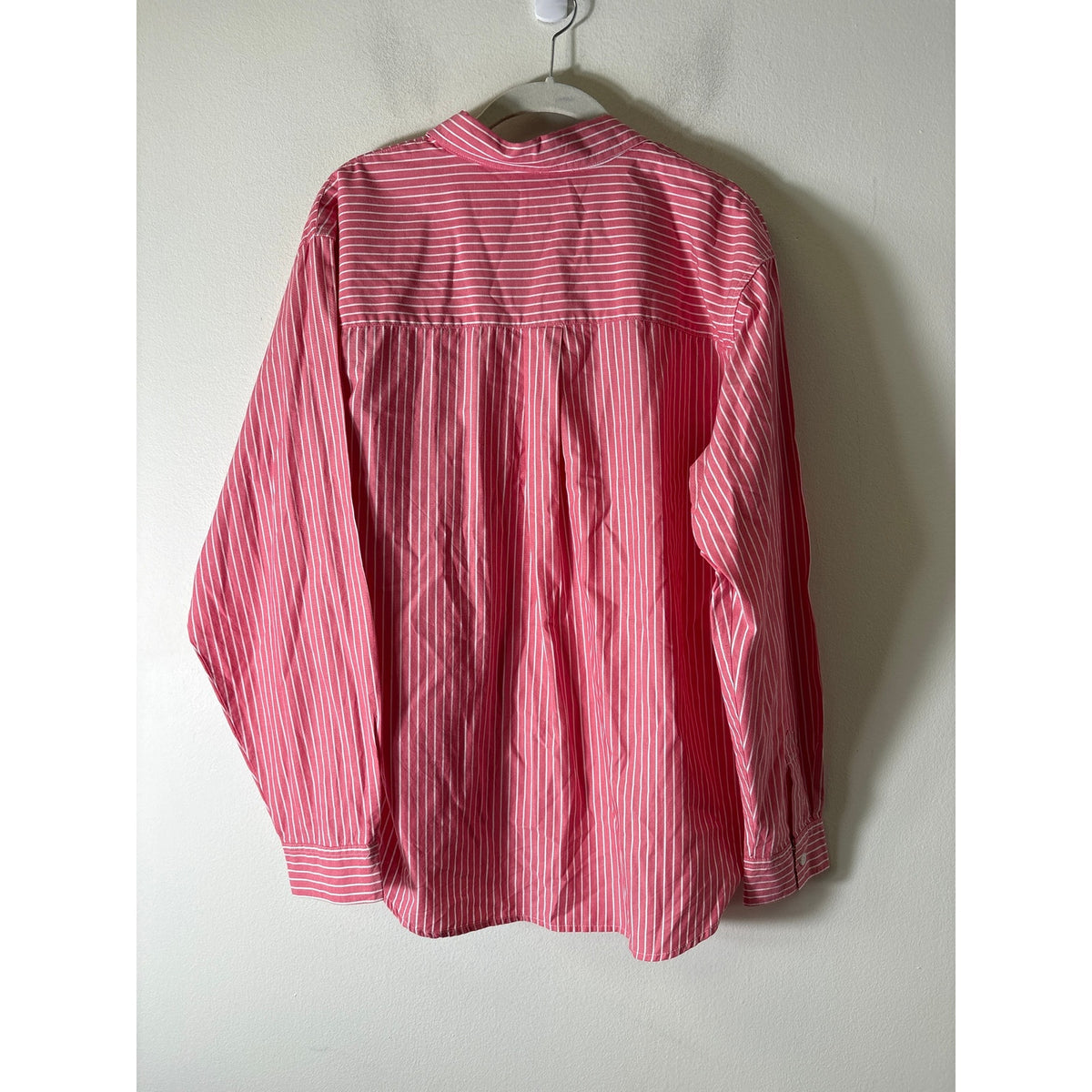 T X S / Thread and Supply Pink and White Stripe Button Up Collard Shirt Sz M