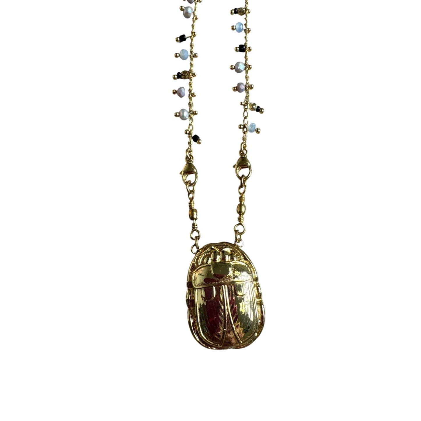 NIB Gas Bijoux Beaded Beetle Necklace