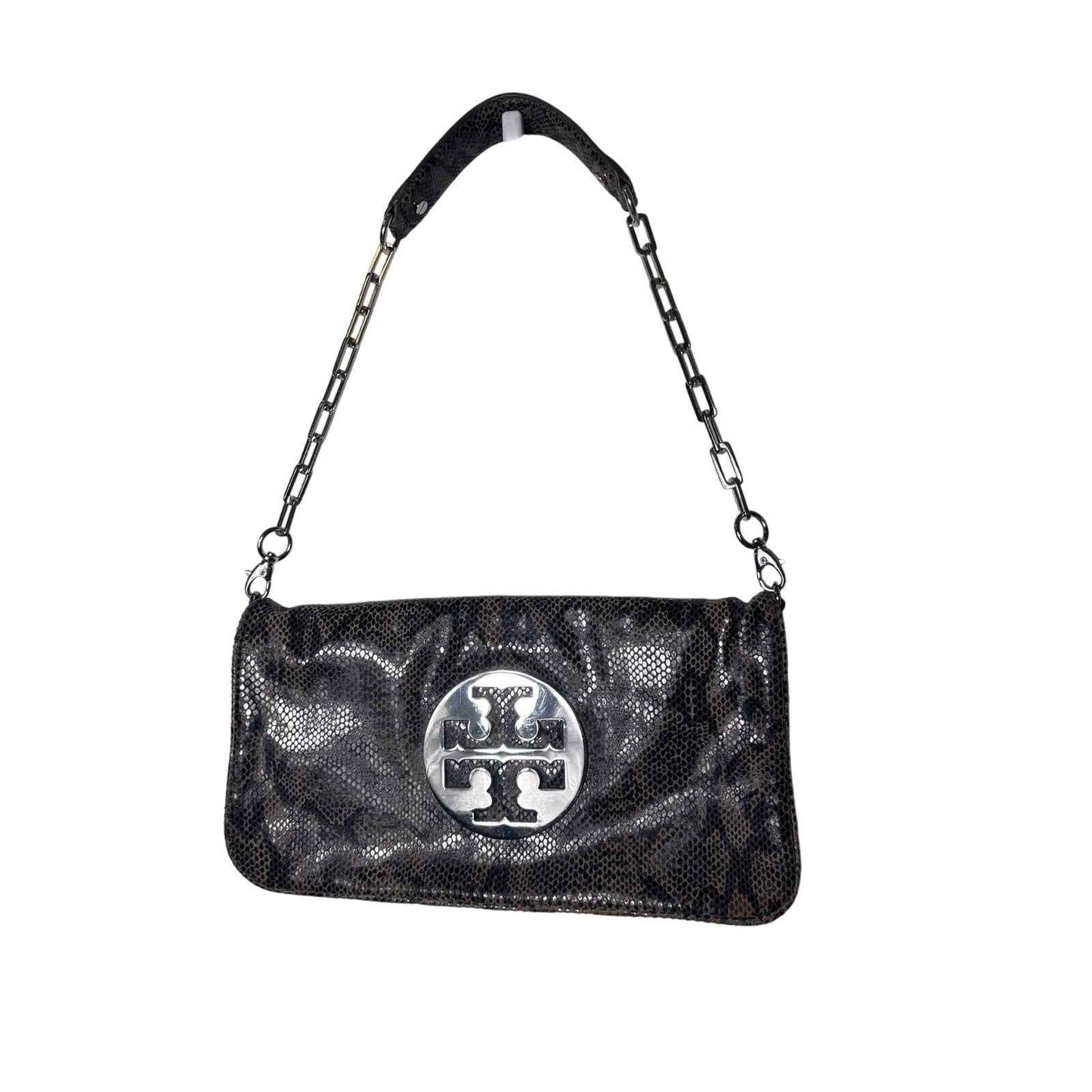Tory Burch Foldover Snake Purse 12"x7"