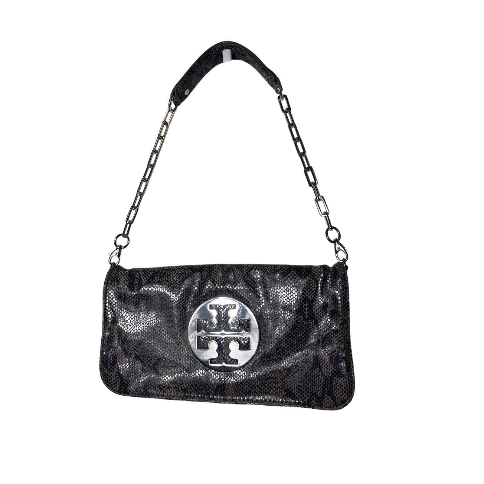 Tory Burch Foldover Snake Purse 12"x7"