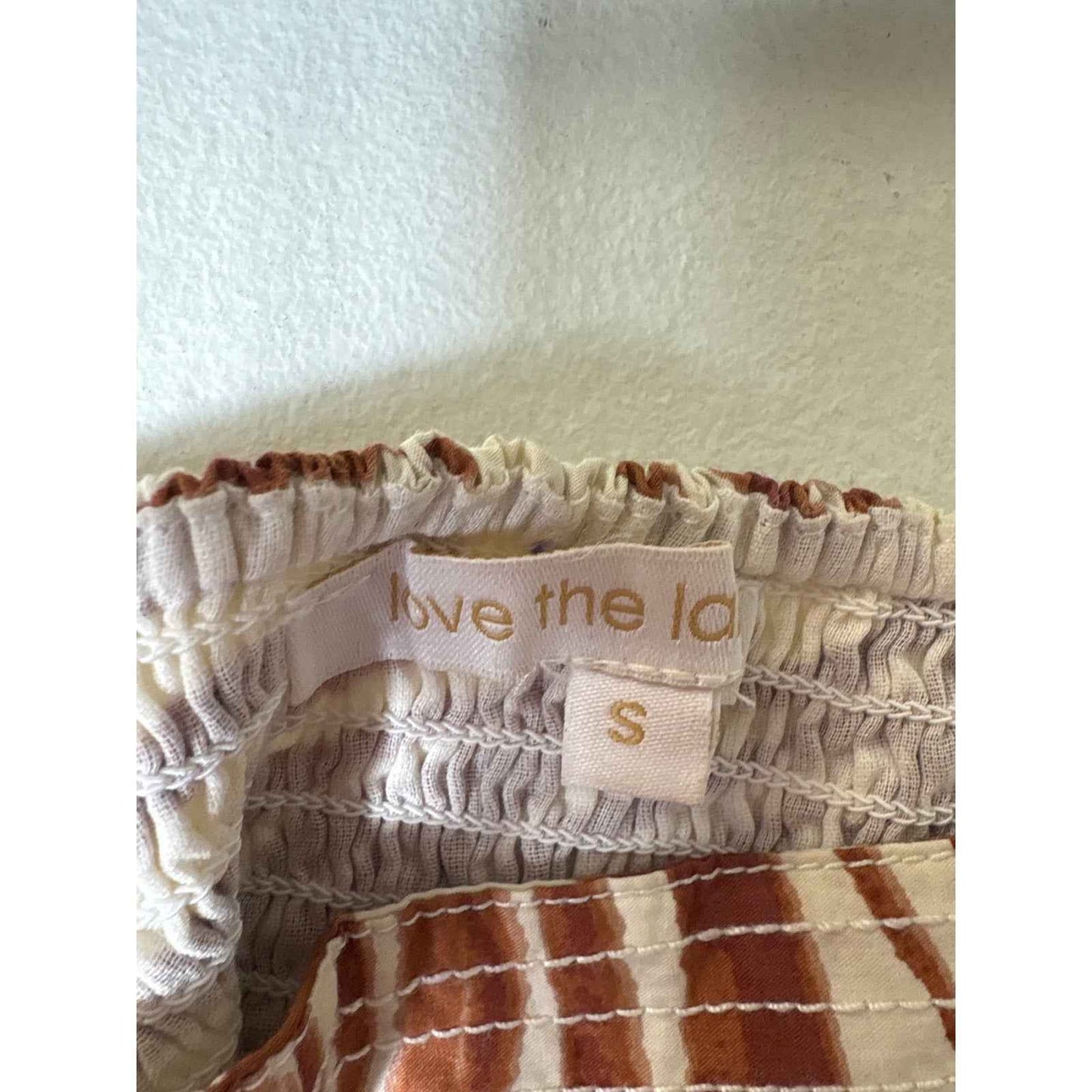 Love the Label Off White Mixed Medi Long Sleeve Top Sz S