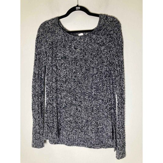 Gap Black White Long Sleeve Cotton Knit Sweater Sz XS