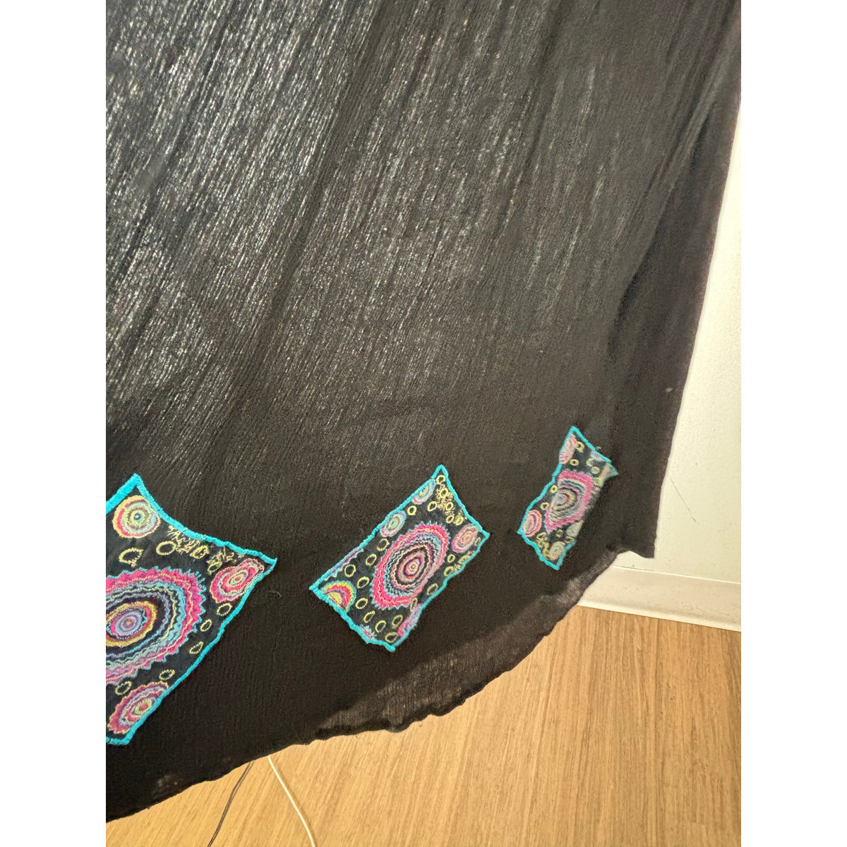 Jaxli Black Boho Halter Backless Maxi Dress Sz M