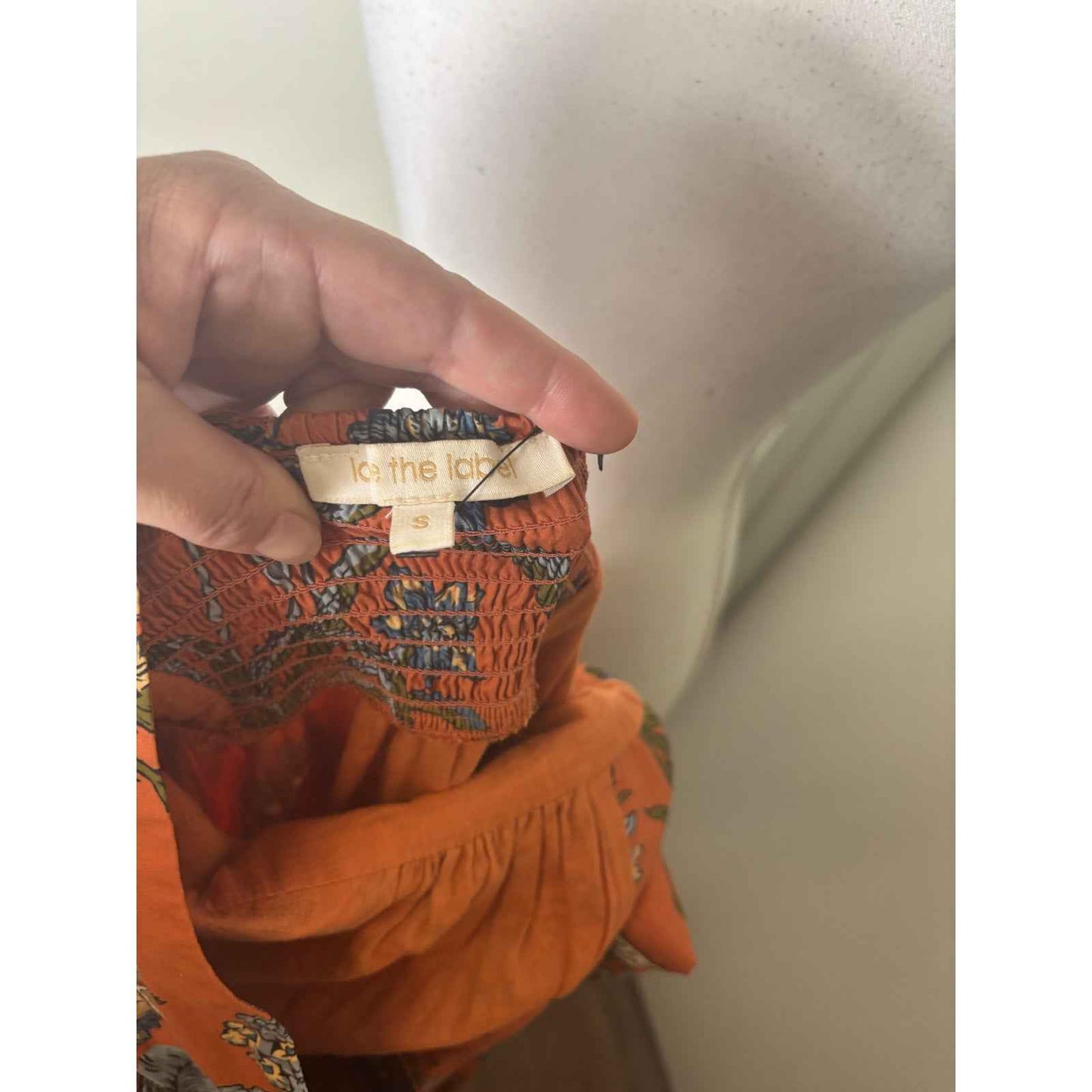 Love the Label Orange Floral Maxi Dress Sz S
