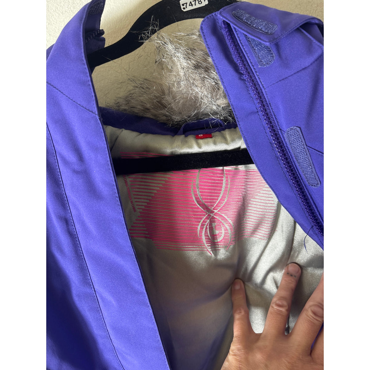 Spyder Purple Hooded Ski Coat Sz Sm