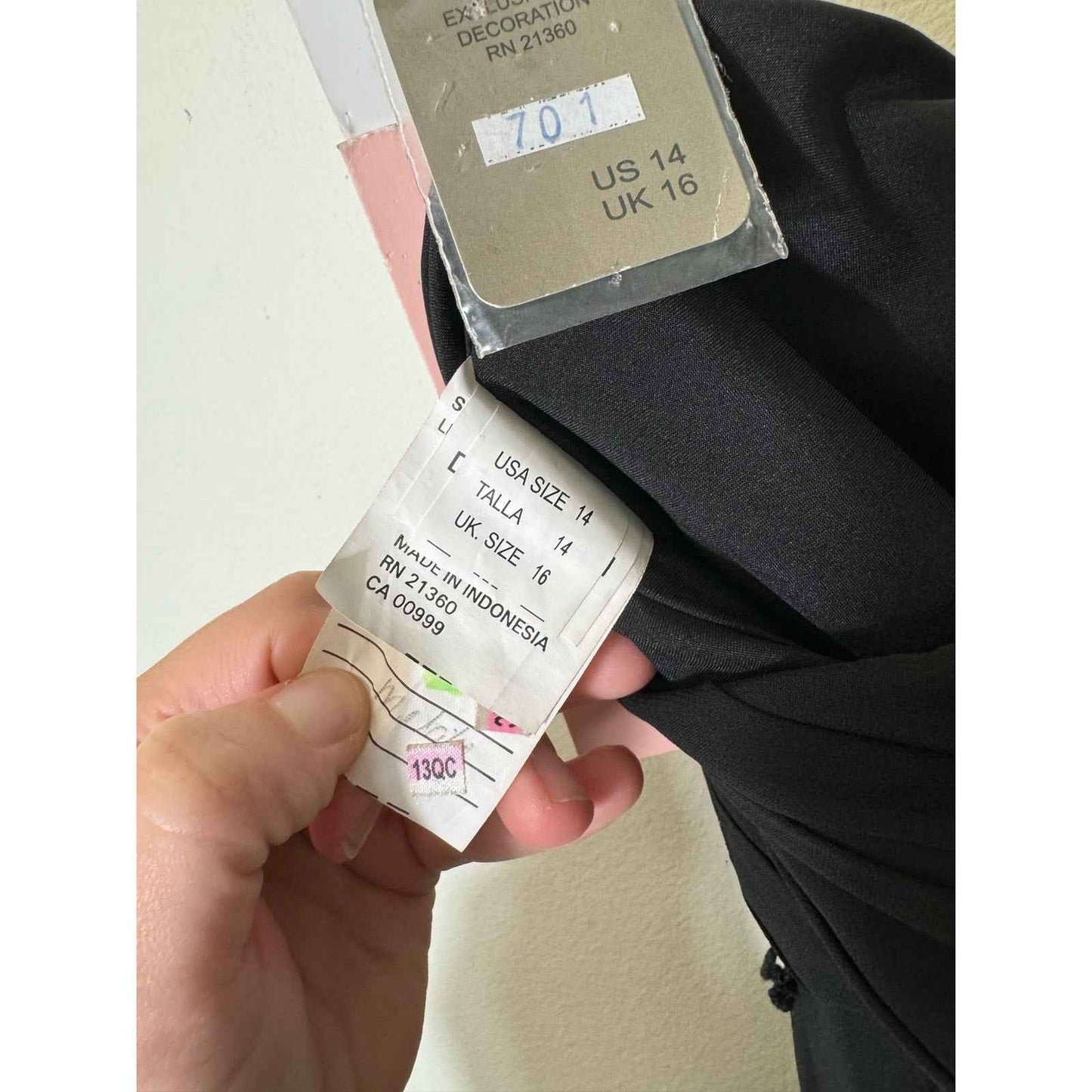 NWT Morilee Black Sleeveless Halter Style Ball Gown with Pleated Bodice Sz 14