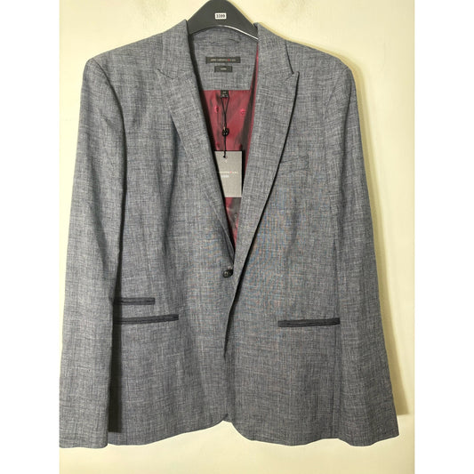 NWT Men's John Varvatos Luxe Gray Linen Blend Sz 42