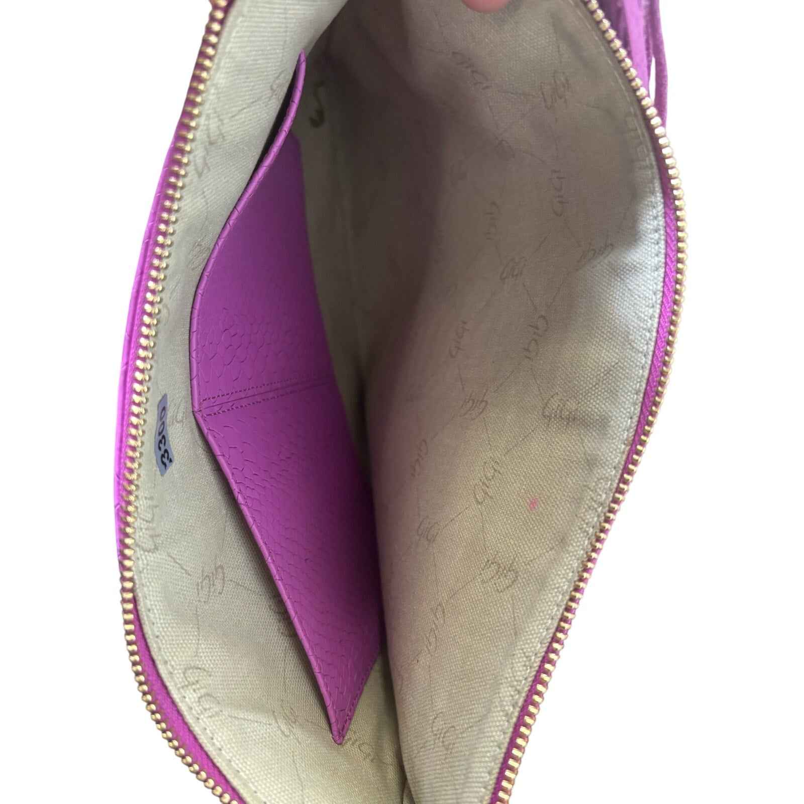 GiGi New York Bright Pink Faux Skin Clutch