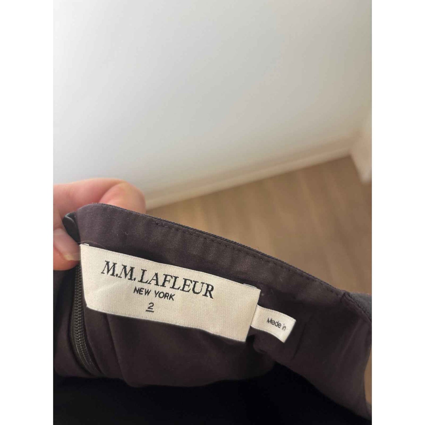 M.M. Lafleur Black Sleeveless Knee Length Belted Sheath Dress Sz 2