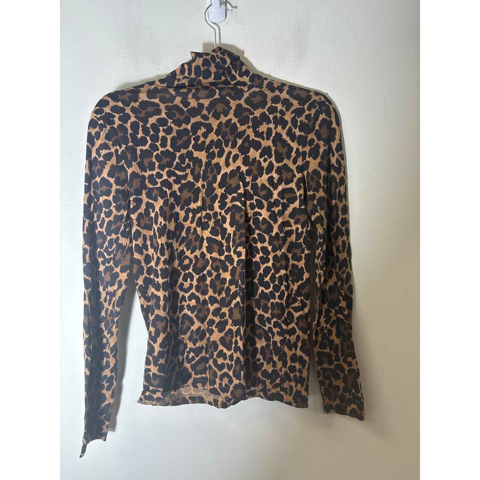 J. Crew Leapard Print Turtleneck Sz S