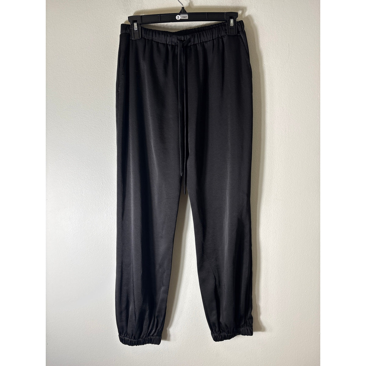 Fifteen Twenty Black Drawstring Satin Pants Sz S