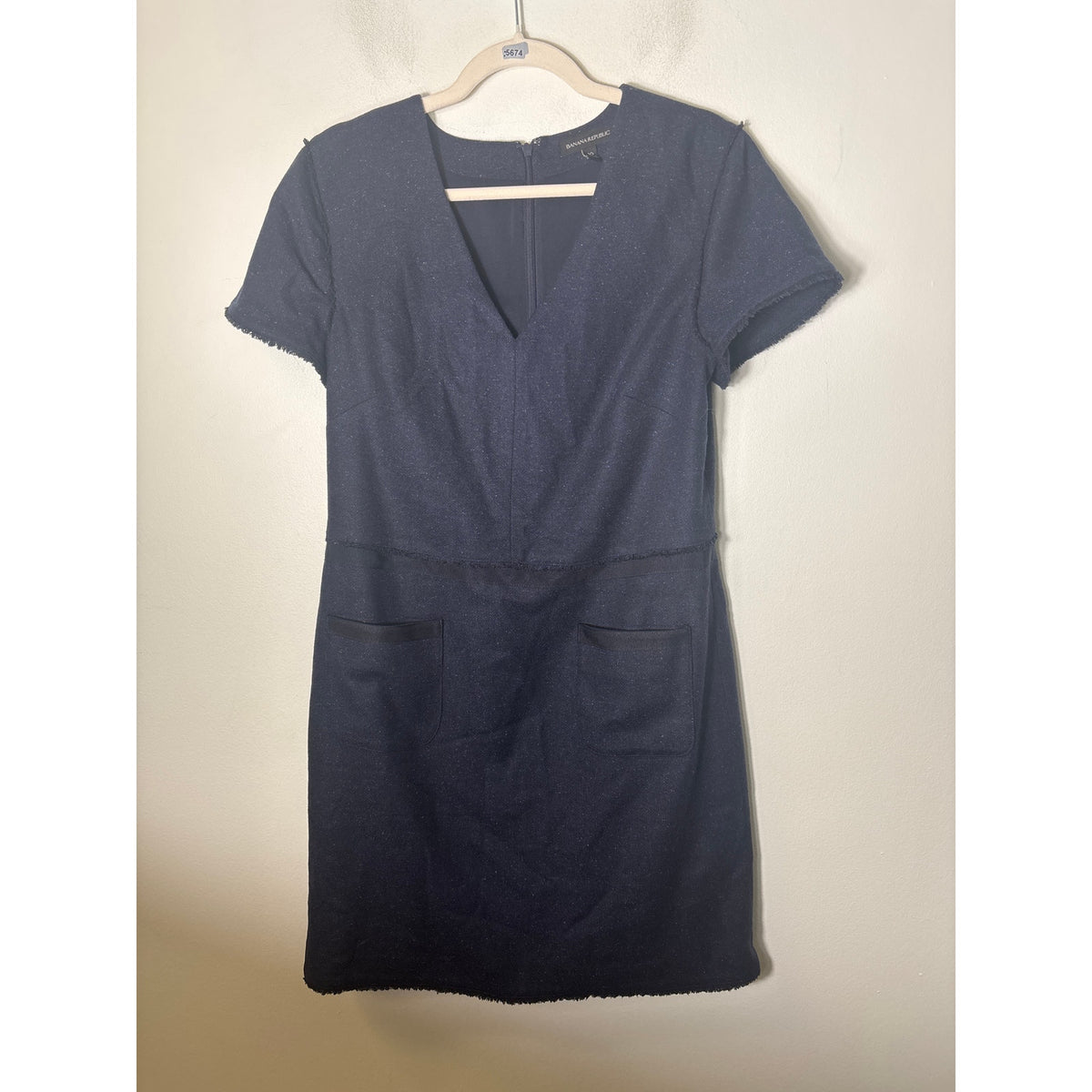 Banana Republic Navy Tweed Dress Sz 10