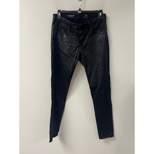 AG Black Faux Leather The Legging Ankle Super Skinny Ankle Sz 27 R
