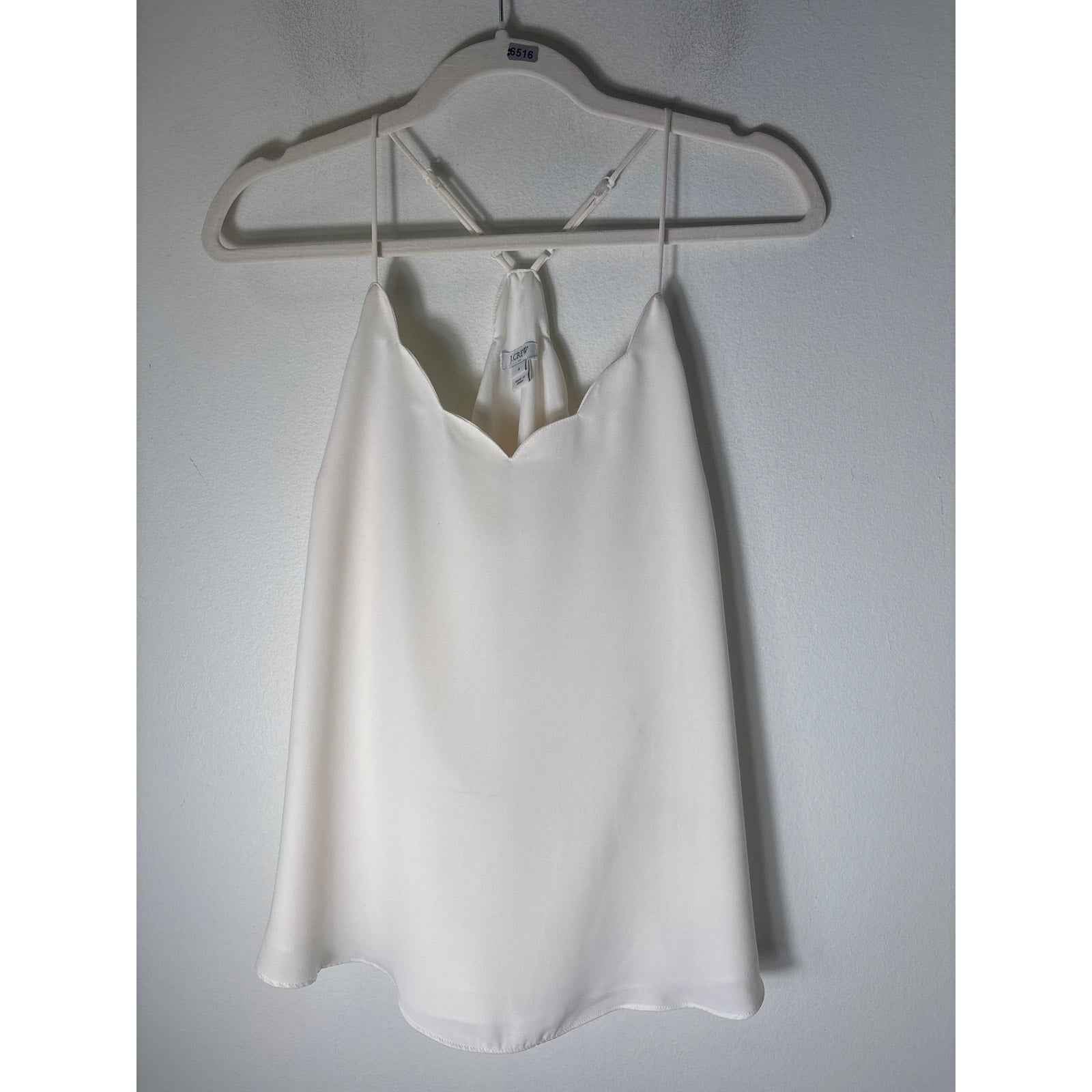 J Crew Beige Scalloped Cami Top Sz 4