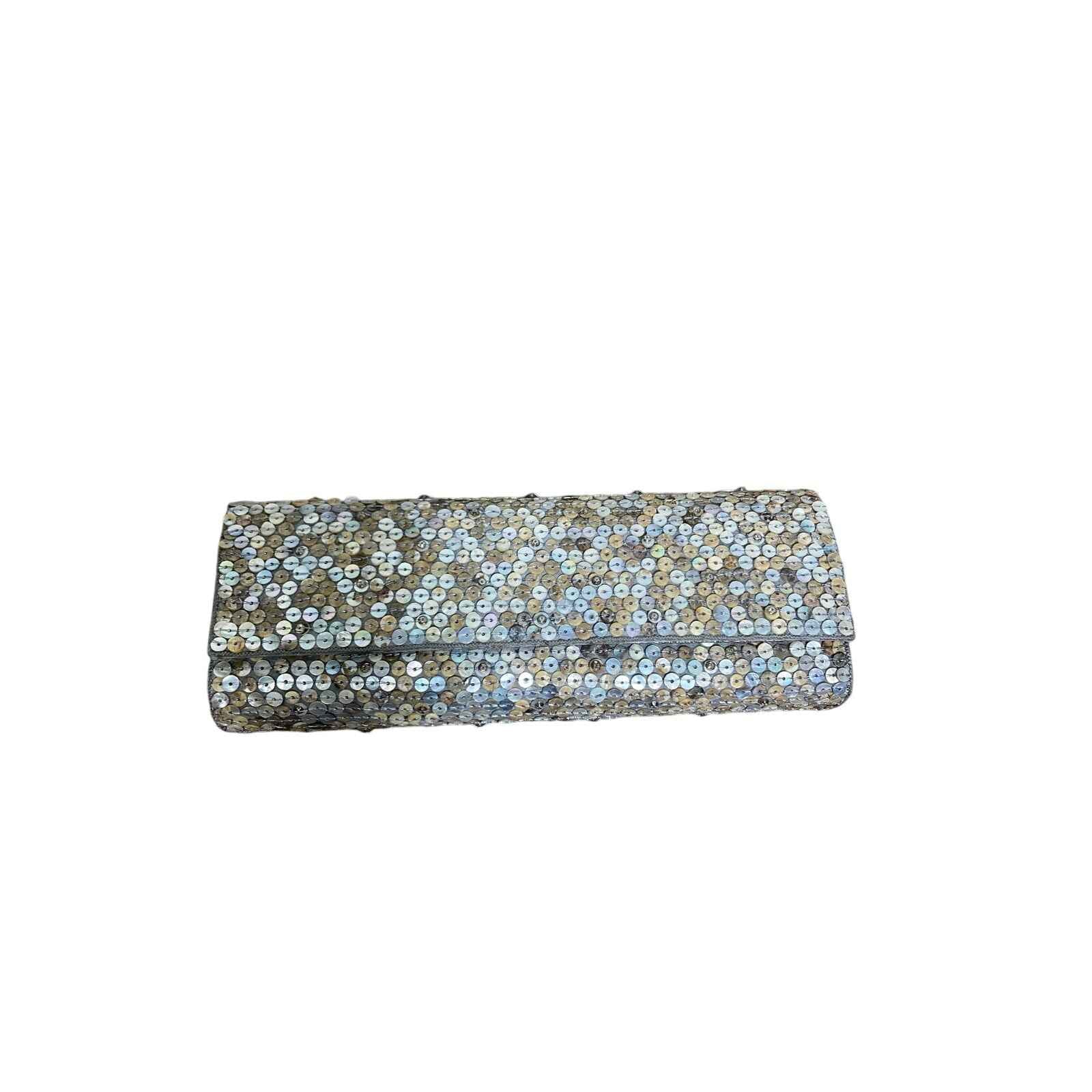 Deepa Gurnani Sequin Cluth with detachable chain