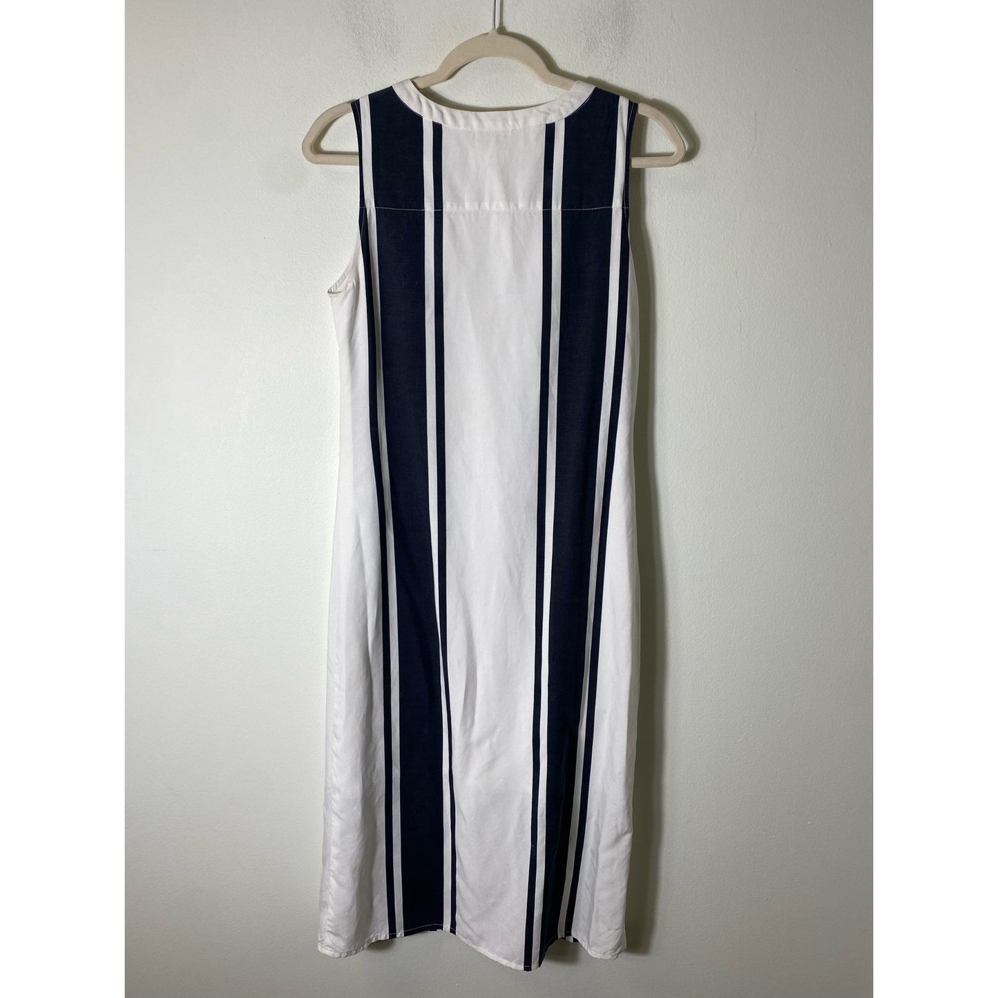 Ecru Black and White Button Up Maxi Dress size small