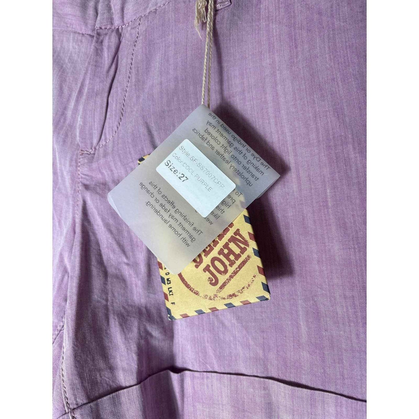 NWT Dear John Cool Purple Roll Cuffed Shorts Sz 27
