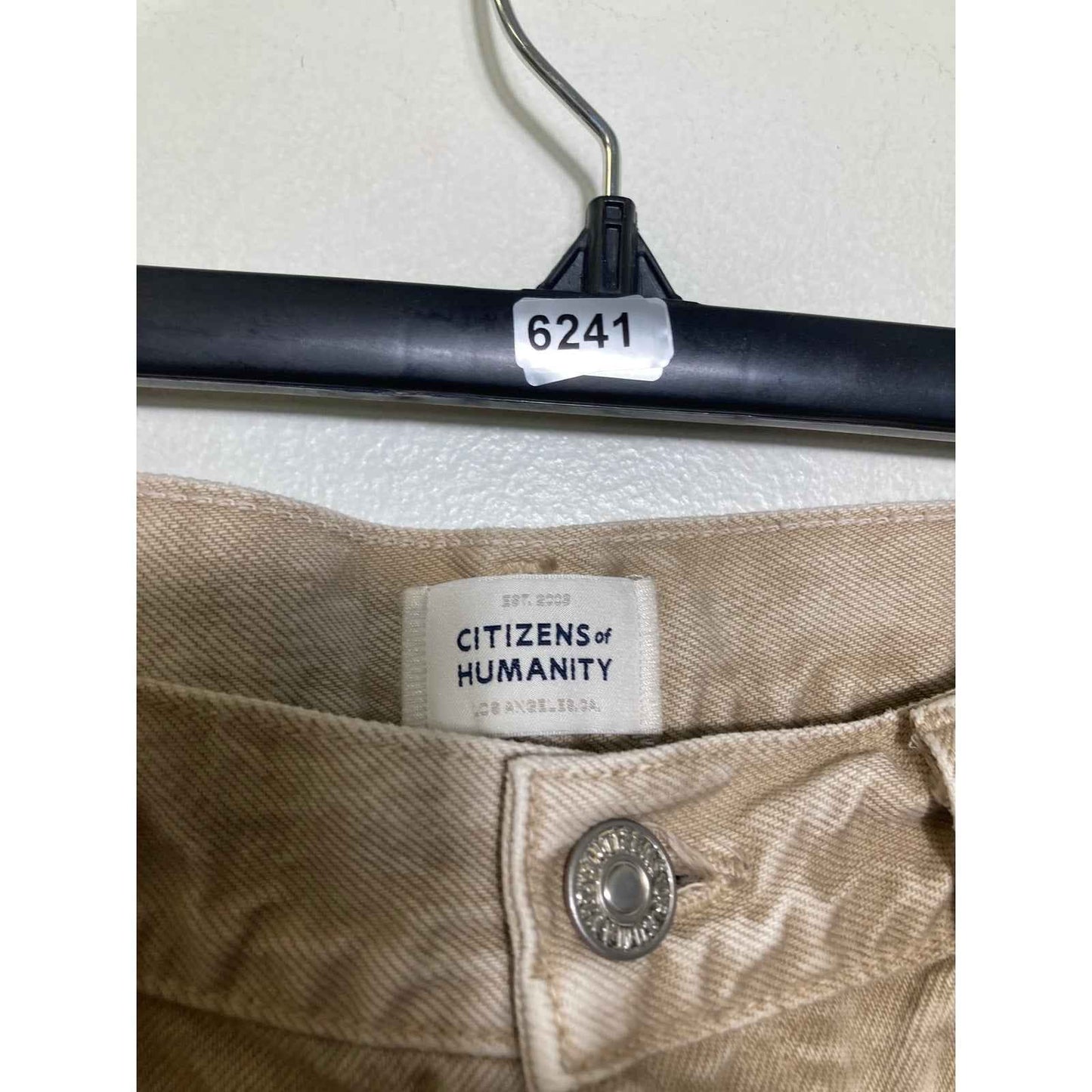 Citizens of Humanity Tan "Jolene" Straight Leg Denim Jeans Sz 28