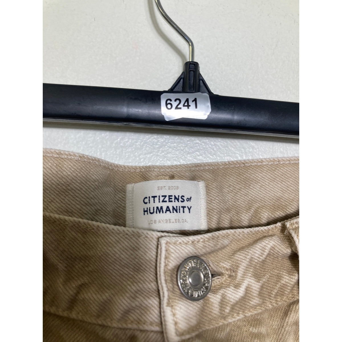 Citizens of Humanity Tan "Jolene" Straight Leg Denim Jeans Sz 28
