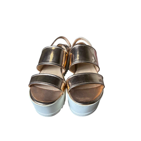 Steve Madden Metallic Copper Snorkell Platform Sandal Sz 7