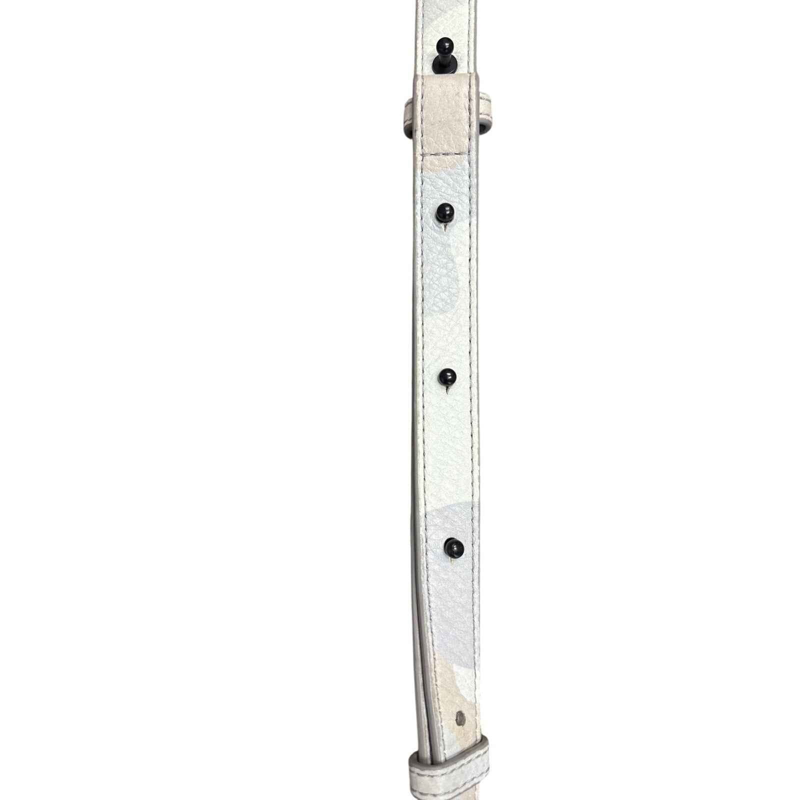 Dagne Dover Gray Camo with Green Stripe Purse