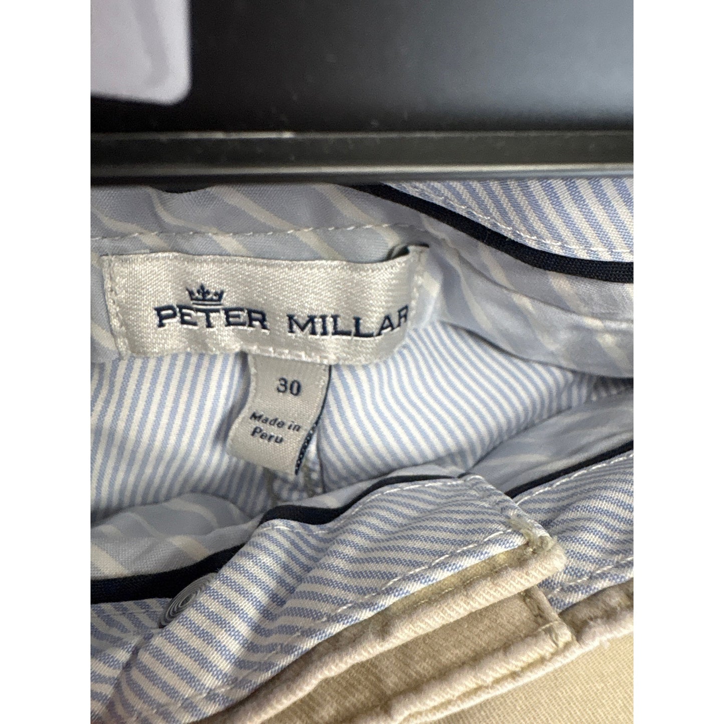 Men's Peter Millar Stone Flat Front Chinos Sz 30