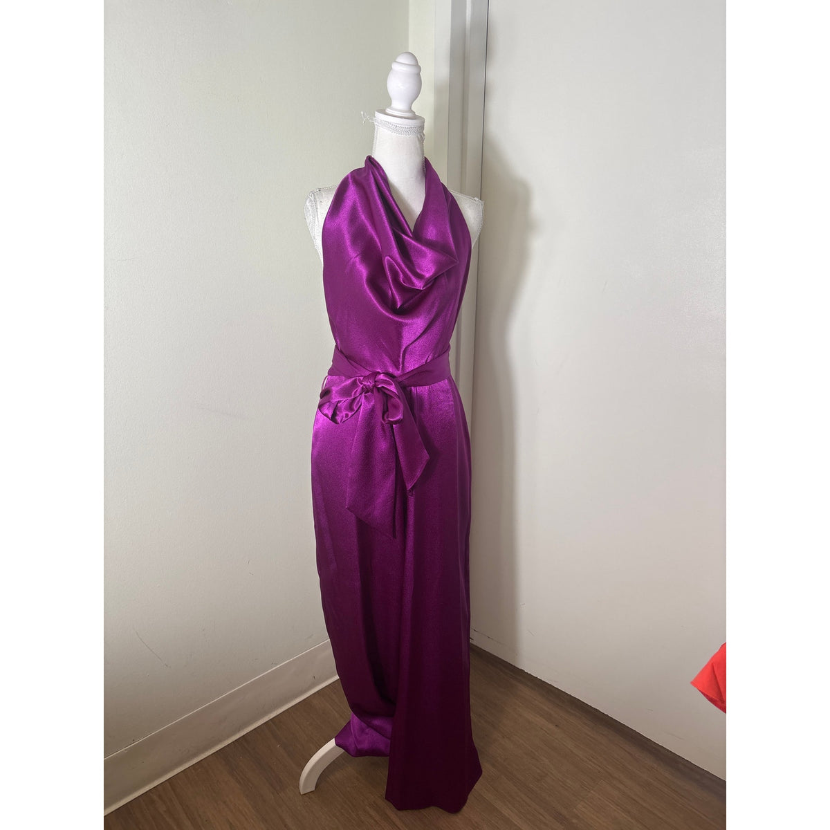 Aidan by Aidan Mattox Fushia Backless Jumpsuit Sz 6