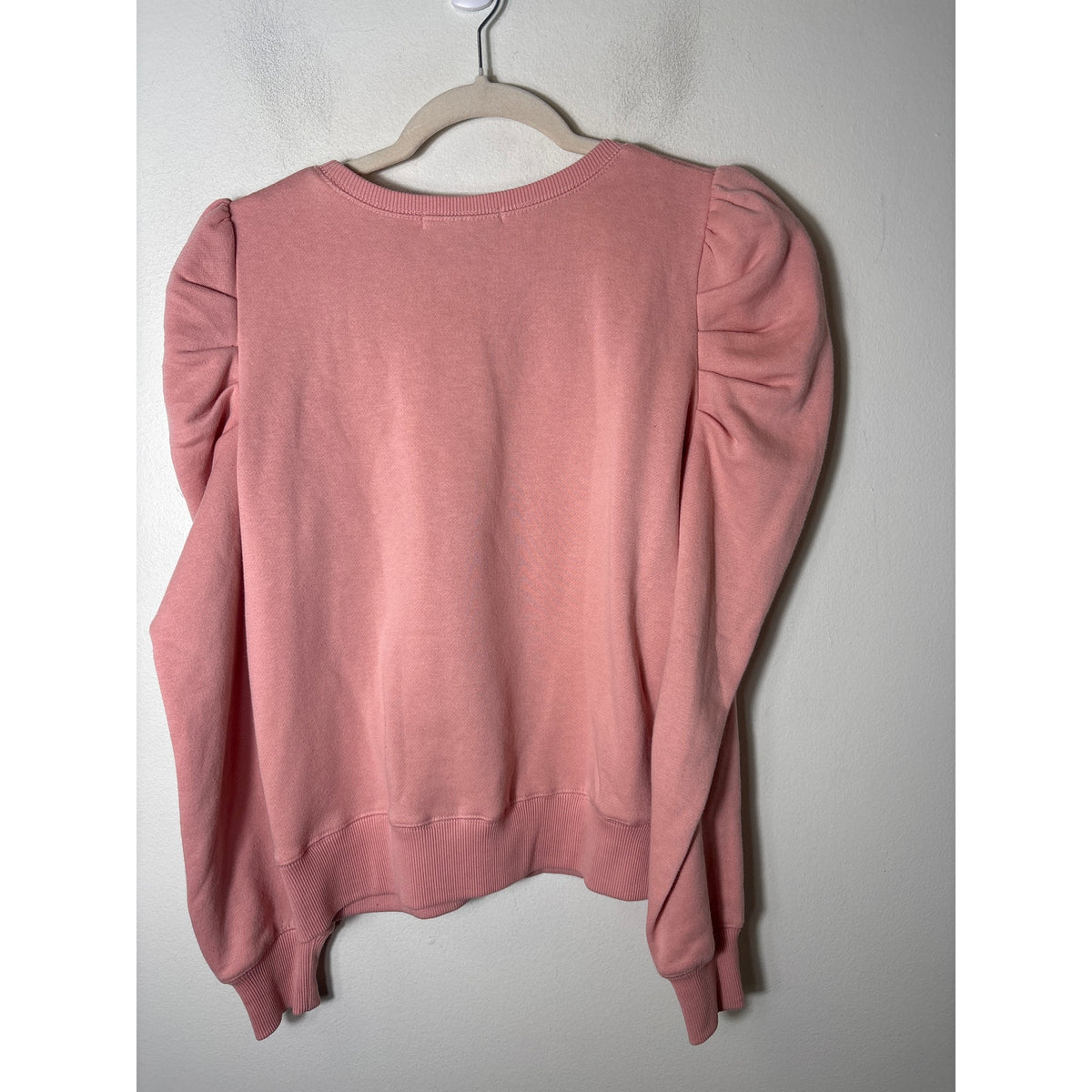 Rebecca Minkoff Blush Puff Sleeve Sweatshirt Sz S