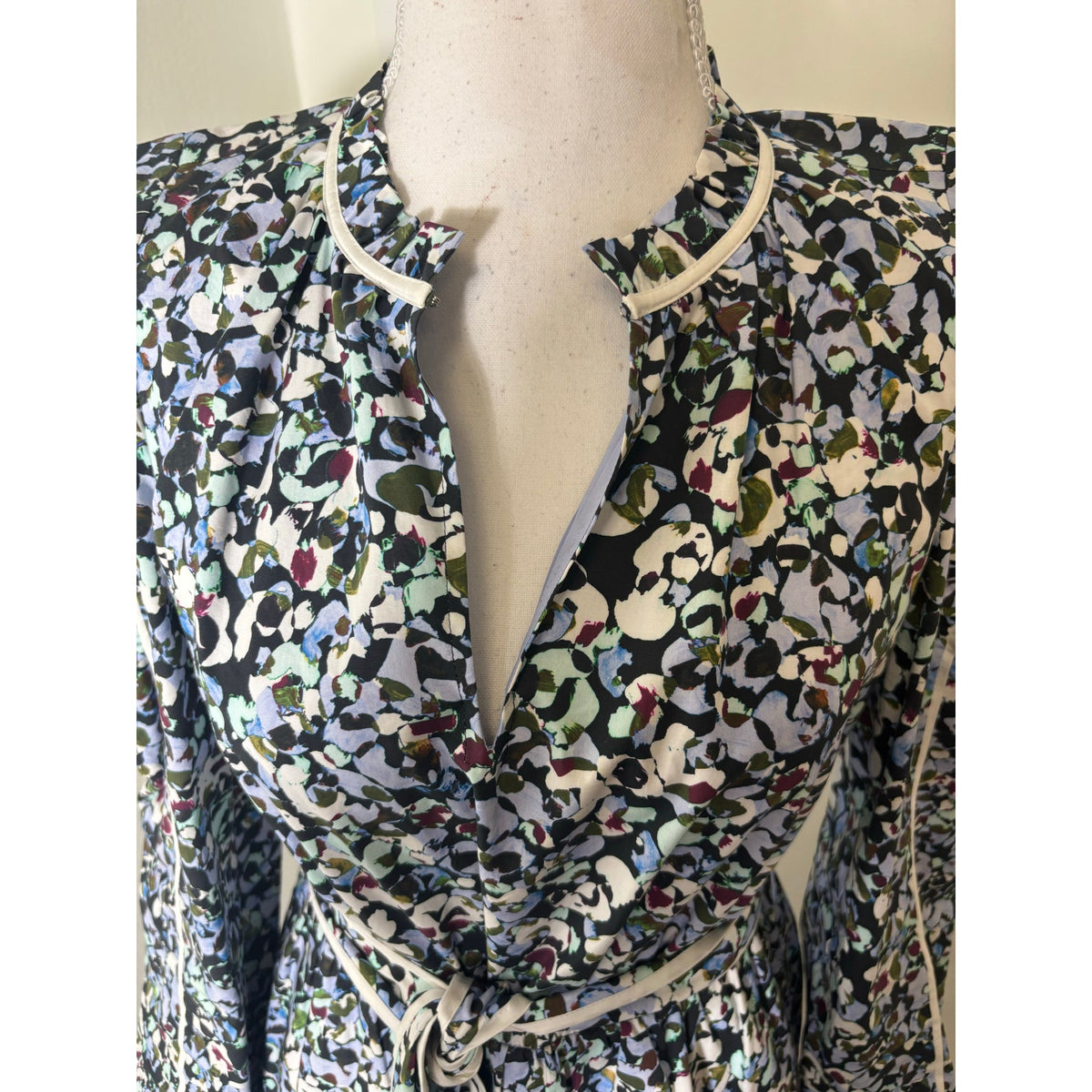Marie Oliver Purple and Black Floral Mini Dress Sz XS